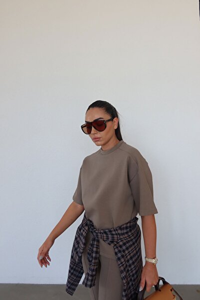 Özge Özgenç Tok Texture Oversize Tshirt