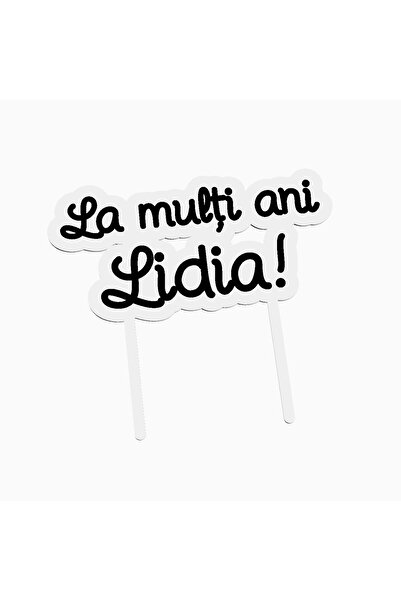 OEM Cake topper for birthday cake, with the text Happy Birthday Lidia