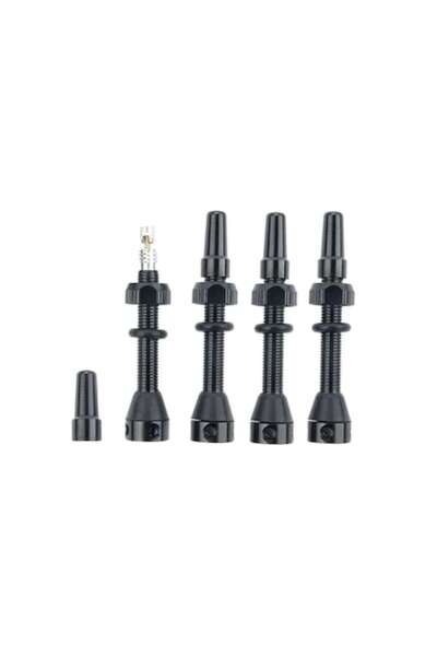 Valve Valve Presta tubeless (4 buc.), 60 mm, 5 ieșiri de aer, negre