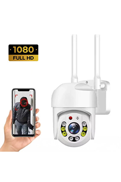 Yenimiyeni 360 Dönebilen Kablosuz Wifi Ip Kamera 1080P Full HD Renkli Gece Görüşlü Su Geçirmez Sesli Görüşme Ha