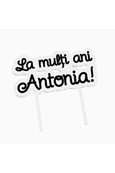 OEM Cake topper for birthday cake, with the text Happy Birthday Antonia