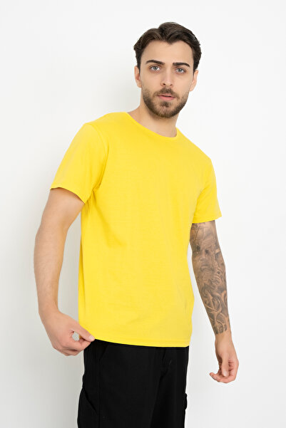 DAŞ ÜNİFORMA Crew Neck Casual Cotton Soft Textured Comfort Fit Basic T-Shirt