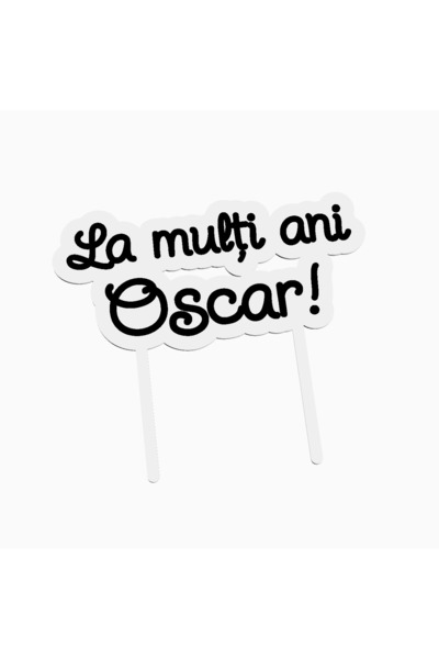 OEM Cake topper pentru tort aniversare, cu textul La multi ani Oscar