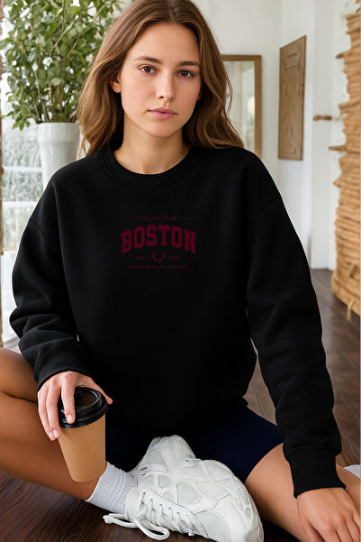 EydaMoon Îmbrăcăminte de iarnă pentru femei Boston cu imprimeu Regular Cotton...