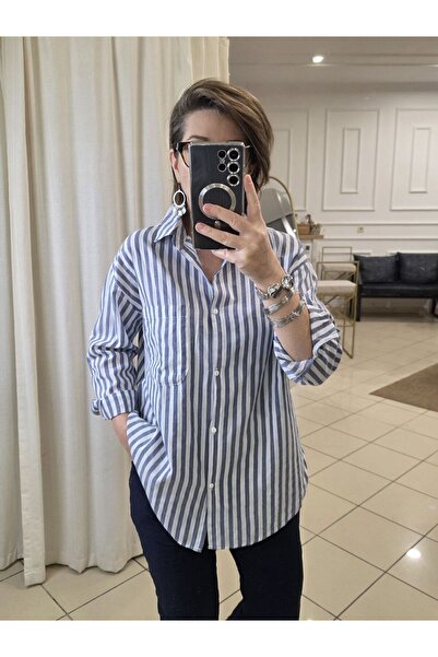 pudubutik Striped Cotton Shirt