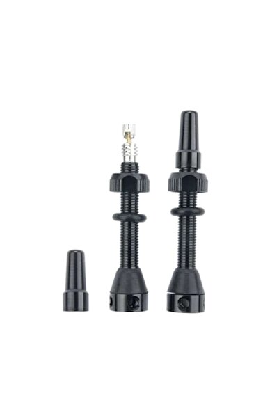 Valve Set anvelope Presta tubeless (2), 60 mm, 5 orificii de aer, negru
