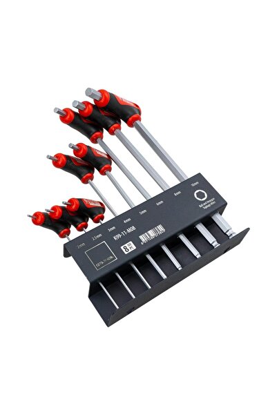 CETA FORM K99-11-M08 t Type Ball End Allen Key Set 8 Pieces (with Metal Stand)