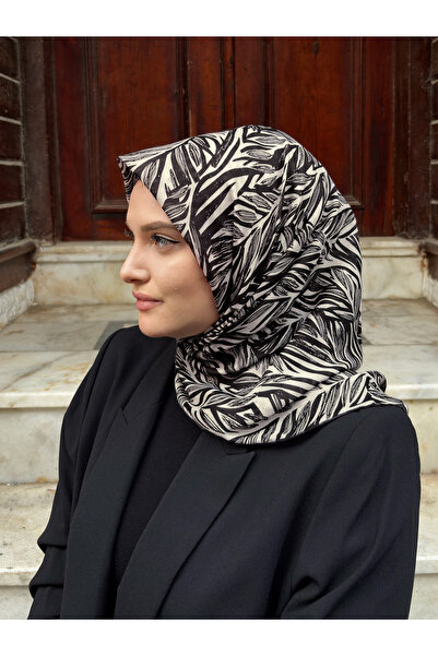Ma'Polien Soft Eşarp Siyah-Krem