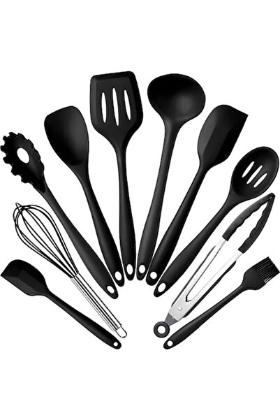 OEM Set 10 ustensile de bucătărie din silicon, negre