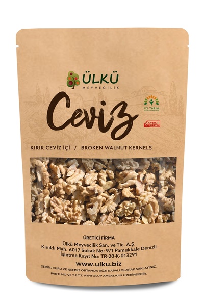 Ülkü Ceviz Ceviz İçi Kırık Taneli Yerli, Yeni Mahsül Cevizden 500 Gr