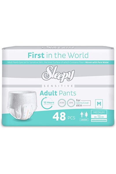 Sleepy سراويل حساسة للبالغين، متوسطة (80-120 سم)، 48 قطعة