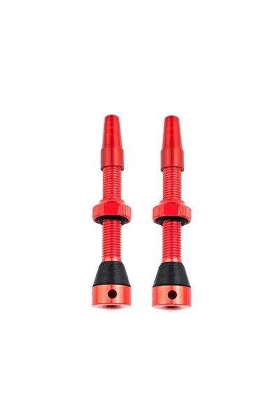 Valve Presta Tubeless Valves (Set of 2), 44 mm, 5 Air Outlets, Red