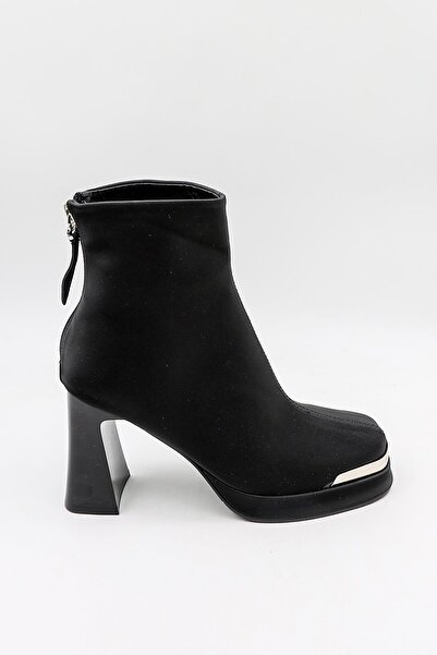 Guja İthal Seri Platform Fermuarlı Kadın Bot 414 - Siyah - 36