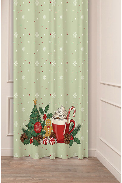 GREENDECOR Christmas Pine Tree Christmas Tree Snow New Year Christmas Patterned Specially Designed Digital Printed Background Curtain