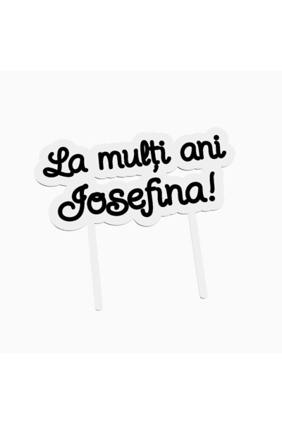 OEM Cake topper for birthday cake, with the text Happy Birthday Iosefina