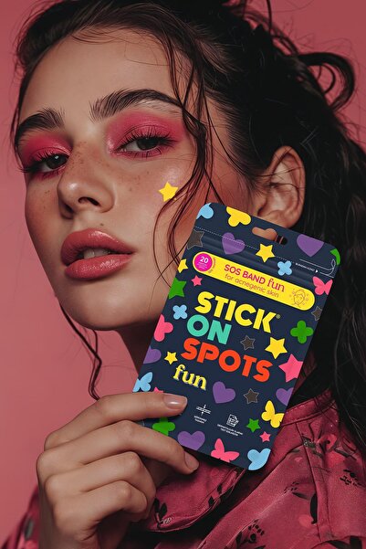 Stick On Spots S.O.S Band Fun - 20 Adet /akne Bandı - Pimple Patch- Hidrokolloid Bant