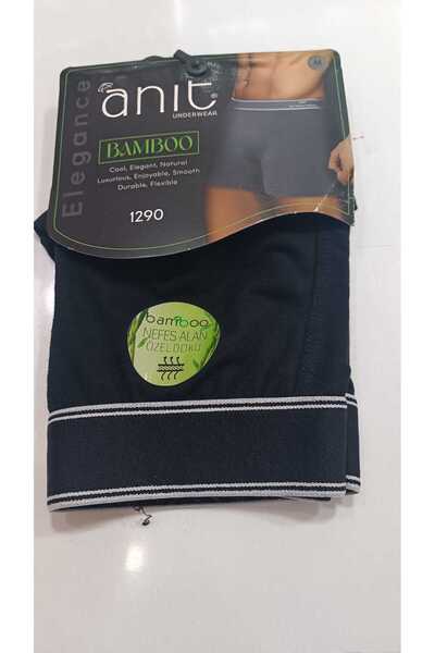 Anıt 10 Pieces(Economic Package) Solid Color Stretch Fabric Breathable Special Textured Bamboo Men's Boxer 96% Bamboo 4% Lycra