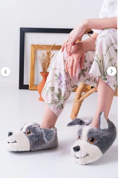 Cakgo Papuci termici cu figurină câine Çiçek 160-26, mărimea 36-40