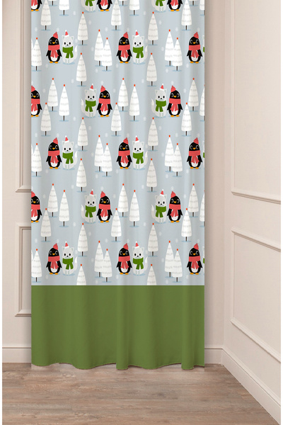 GREENDECOR Christmas Pine Tree Christmas Tree Snow New Year Christmas Patterned Specially Designed Digital Printed Background Curtain
