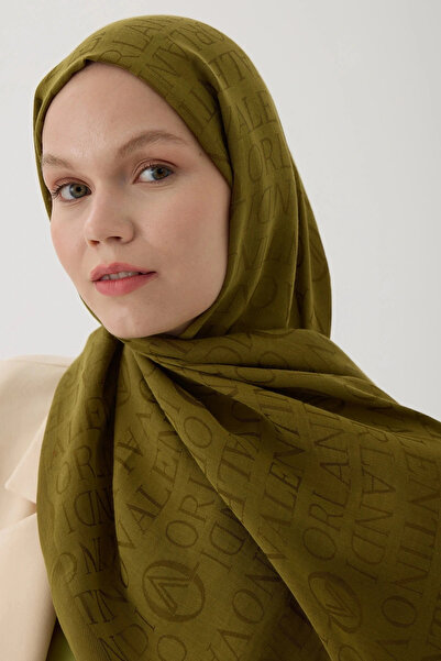 Valentino Orlandi Vo Logo Shawl - Oil Green
