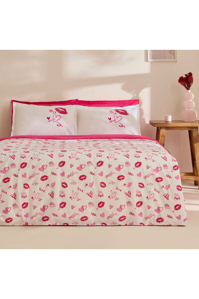 Karaca Home Luvio %100 Pamuk Çift Kişilik Nevresim Takımı Pembe