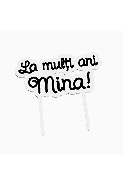 OEM Cake topper for birthday cake, with the text Happy Birthday Mina