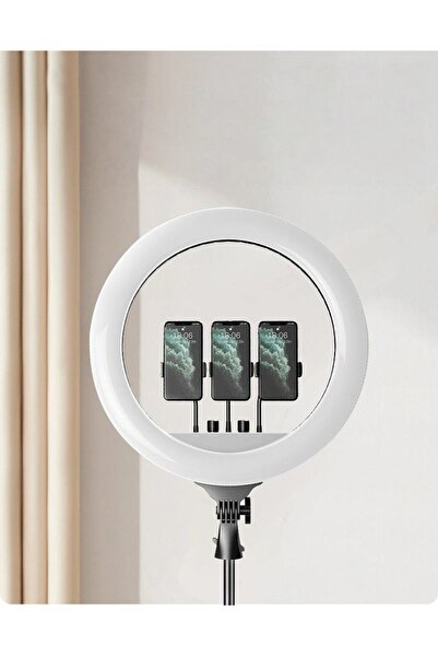 Generic 14" LED Soft Ring Light with Remote | Compact Dimmable Light for Makeup, Photos & Streaming