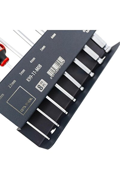 CETA FORM K99-11-M08 t Type Ball End Allen Key Set 8 Pieces (with Metal Stand)