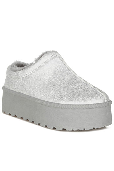 london Rag حذاء نسائي كلاسيكي سهل الارتداء من الجلد الصناعي باللون الفضي