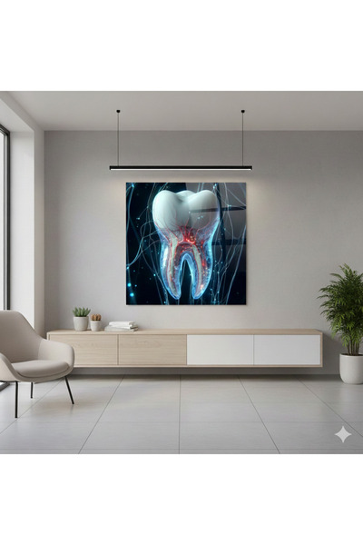 BLT DİZAYN Dental Nerve Structure 3D Glass Painting