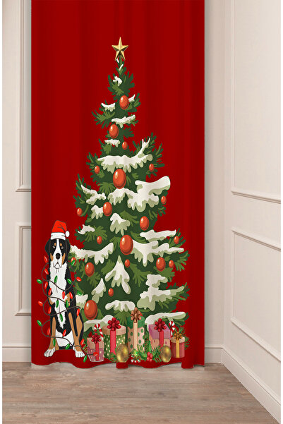 GREENDECOR Christmas Pine Tree Christmas Tree Snow New Year Christmas Patterned Specially Designed Digital Printed Background Curtain