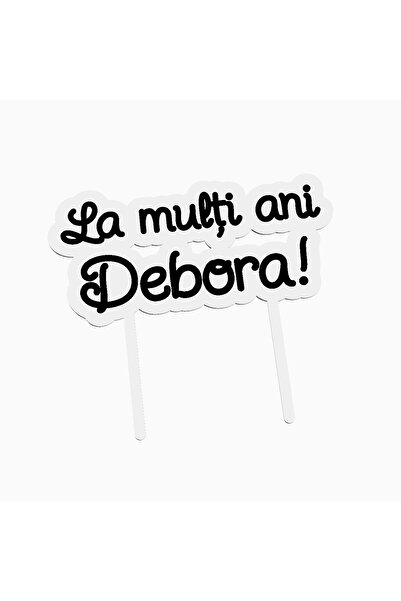 OEM Cake topper for birthday cake, with the text Happy Birthday Debora