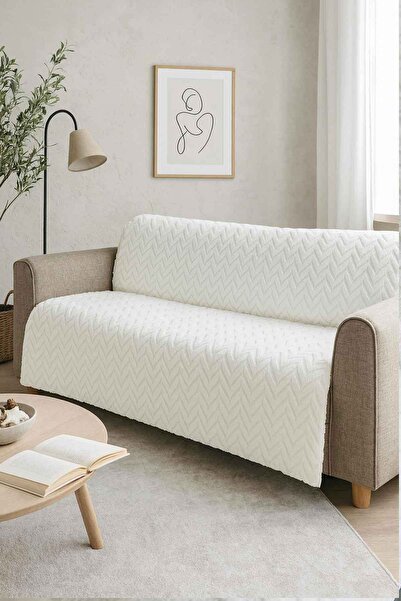 Decomia Home Terry Embossed Soft Furry Sofa Cover Multi-Purpose Sofa Wrap with Non-Slip Sponge (165X205 cm)