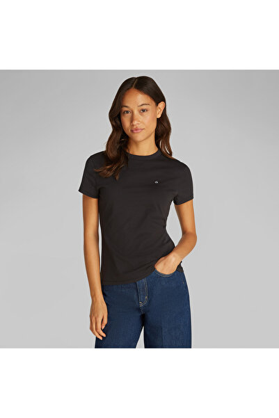 Calvin Klein Graphic Slim Kadın Siyah T-Shirt