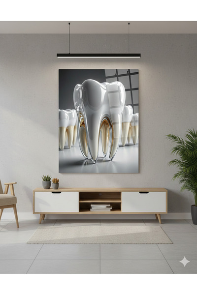 BLT DİZAYN Dentist Office 3D Dental Glass Chart