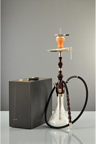 STAR SHİSHA Özel Taşıma Çantalı Doğal Ahşap Gövdeli Tam Tahliye Sistemli Premium Nargile Takımı 75 cm.