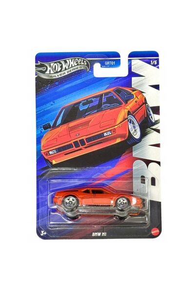 HOT WHEELS 5-Car Metal Set, Silver Series BMW GRT01, 1:64, 7 cm, Multicolor