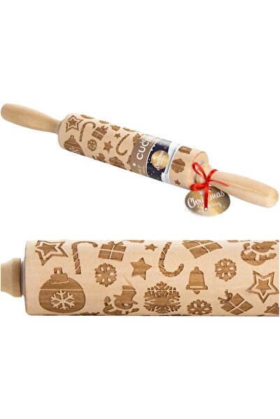 La Cucina Wooden Rolling Pin for Pastry Preparation, La Cucina, Gift Design, 5x36 cm