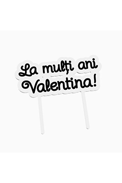 OEM Cake topper for birthday cake, with the text Happy Birthday Valentina