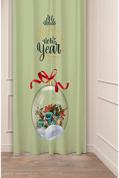 GREENDECOR Christmas Pine Tree Christmas Tree Snow New Year Christmas Patterned Specially Designed Digital Printed Background Curtain