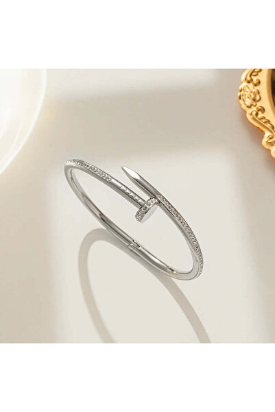 fara marca Brățară cui din oțel inoxidabil cu cristale