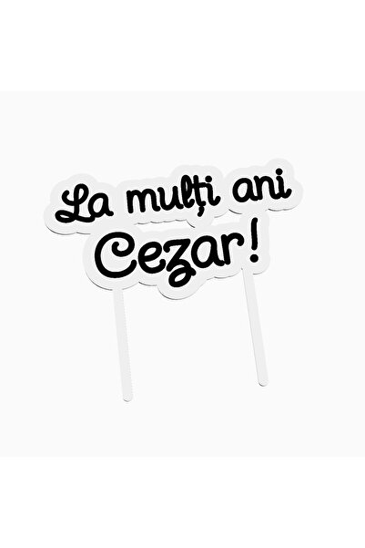 OEM Cake topper for birthday cake, with the text Happy Birthday Cezar