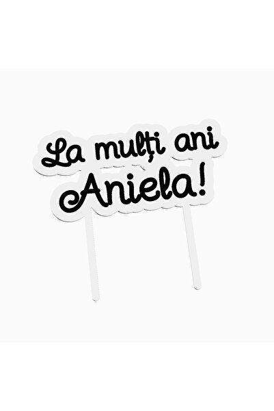 OEM Cake topper for birthday cake, with the text Happy Birthday Aniela