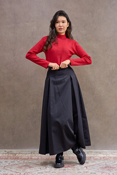 KÜÇÜĞÜM BUTİK Red Color Long Sleeve High Neck Badi