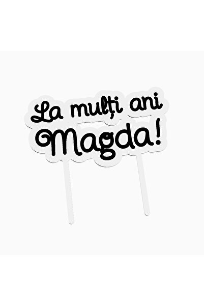 OEM Cake topper for birthday cake, with the text Happy Birthday Magda