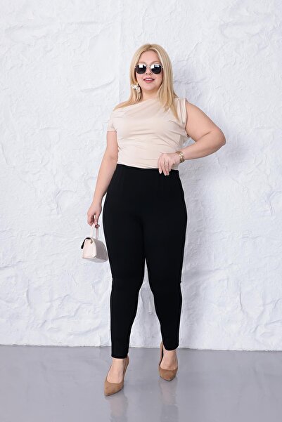Siyezen Plus Size One Size Makes You Look Thin Steel Interlock Leggings Pants