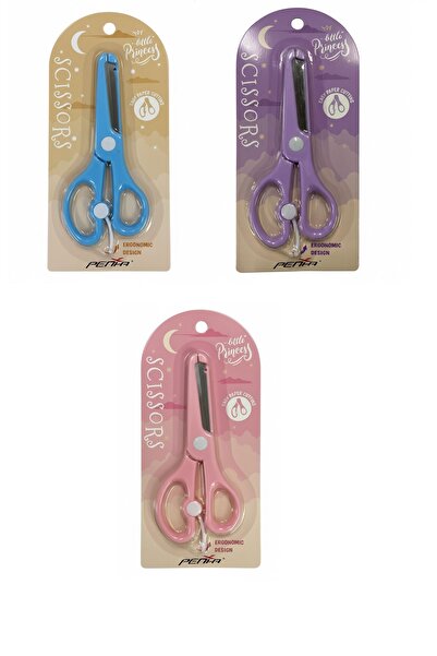 Yenbu Little Princess Ergonomik Korumalı Çocuk Makası (Okul ve Anaokulu Güvenli Kesim)