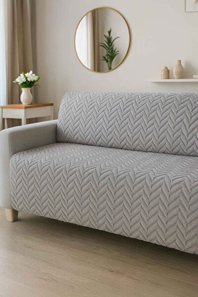 Decomia Home Terry Embossed Soft Furry Sofa Cover Multi-Purpose Sofa Wrap with Non-Slip Sponge (165X205 cm)