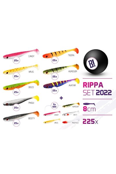 DELPHİN Set momeli BOMB Rippa 8cm, 225 buc, multicolore