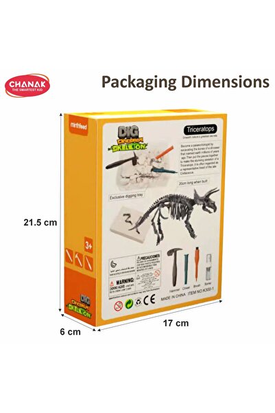 Chanak Dinosaur Fossil Dig Kit for Kids | STEM Excavation & Skeleton Discovery Toy